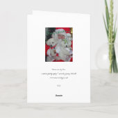 Weihnachtskarte Feiertagskarte (Rückseite)