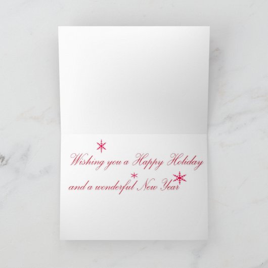 Weihnachtskarte Feiertagskarte (Innenseite)