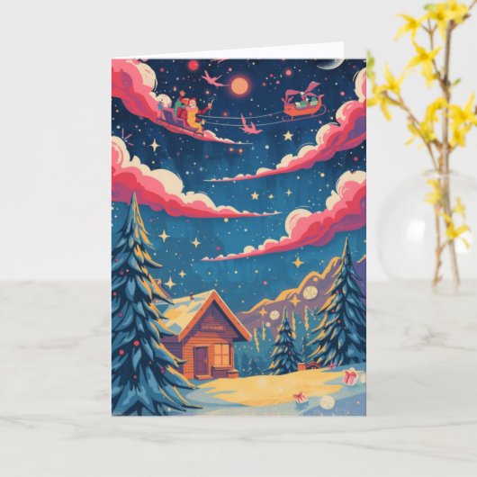 Weihnachtskarte - Feiertagsmagie Karte (Gelbe Blume)