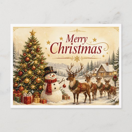 Weihnachtskarte Feiertagspostkarte (Vorderseite)