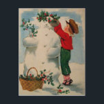 Weihnachtskarte Feiertagspostkarte<br><div class="desc">aus einer Vintagen Postkarte</div>