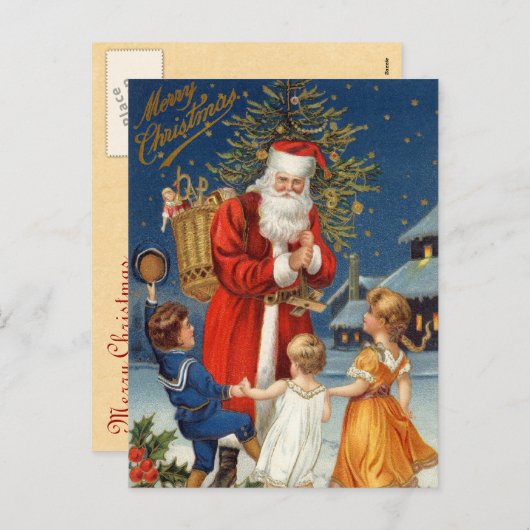 Weihnachtskarte Feiertagspostkarte (Vorne/Hinten)