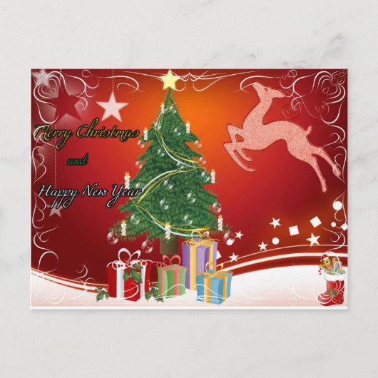 Weihnachtskarte Feiertagspostkarte (Vorderseite)