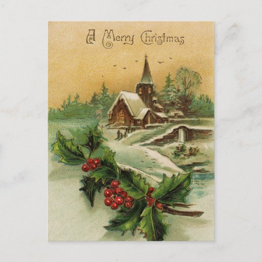 Weihnachtskarte Feiertagspostkarte (Vorderseite)