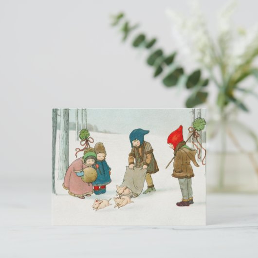 Weihnachtskarte Feiertagspostkarte (Stehend Vorderseite)