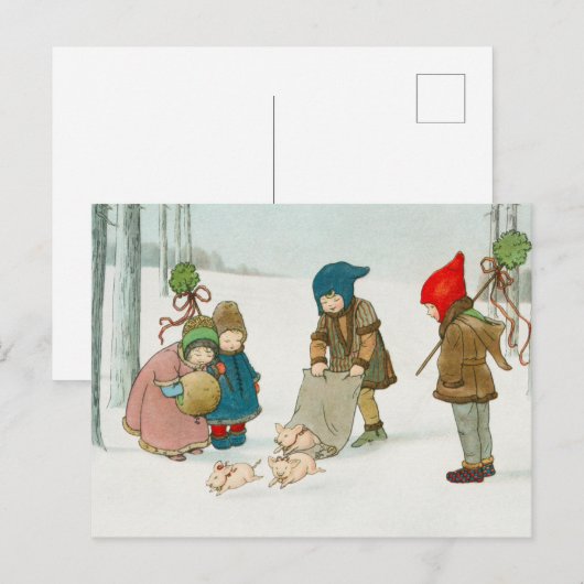 Weihnachtskarte Feiertagspostkarte (Vorne/Hinten)