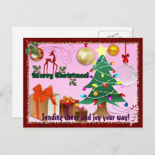 Weihnachtskarte Feiertagspostkarte (Vorne/Hinten)