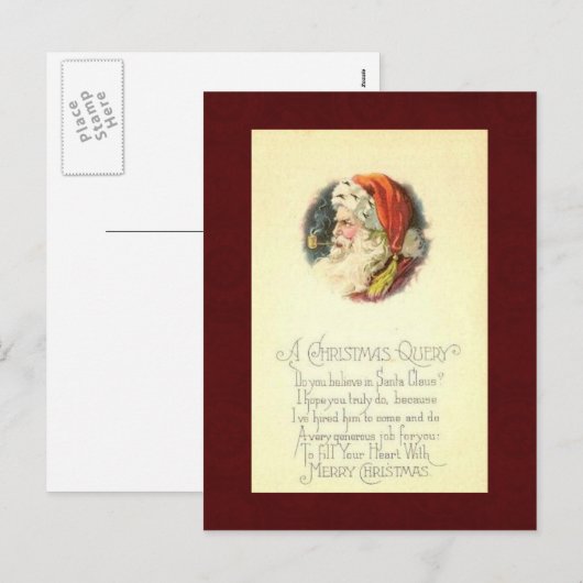 Weihnachtskarte Feiertagspostkarte (Vorne/Hinten)