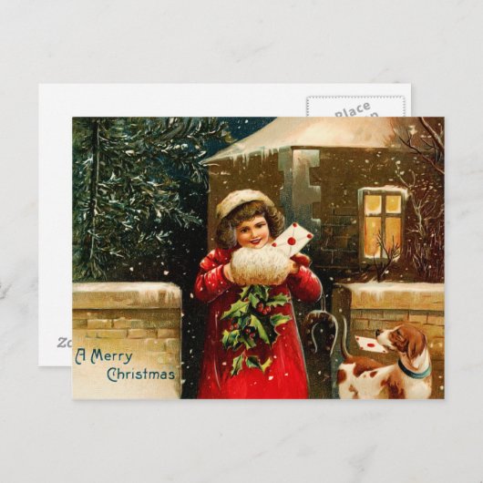 Weihnachtskarte Feiertagspostkarte (Vorne/Hinten)