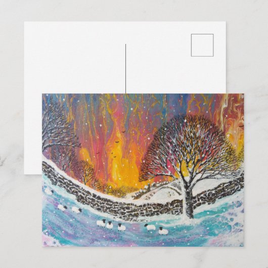 Weihnachtskarte Feiertagspostkarte (Vorne/Hinten)