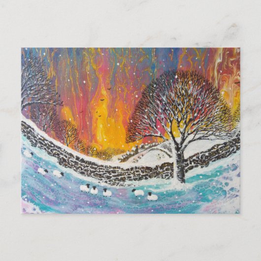 Weihnachtskarte Feiertagspostkarte (Vorderseite)