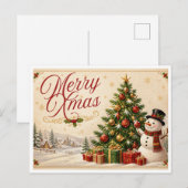 Weihnachtskarte Feiertagspostkarte (Vorne/Hinten)