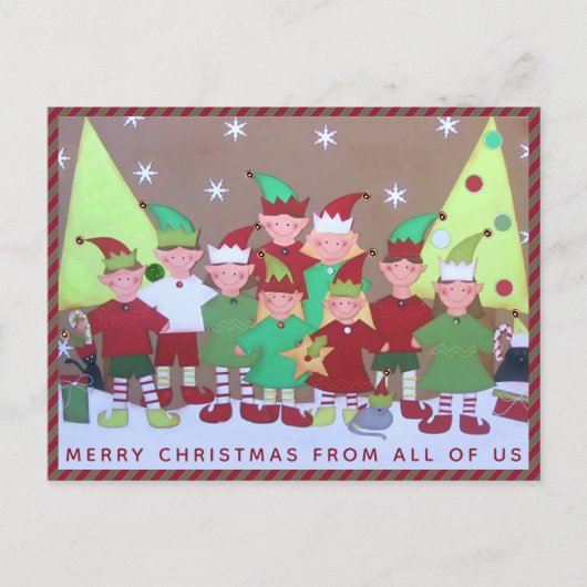 Weihnachtskarte Feiertagspostkarte (Vorderseite)