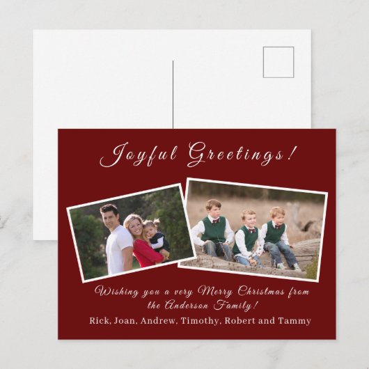 Weihnachtskarte Feiertagspostkarte (Vorne/Hinten)