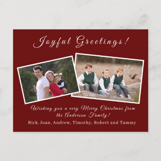 Weihnachtskarte Feiertagspostkarte (Vorderseite)