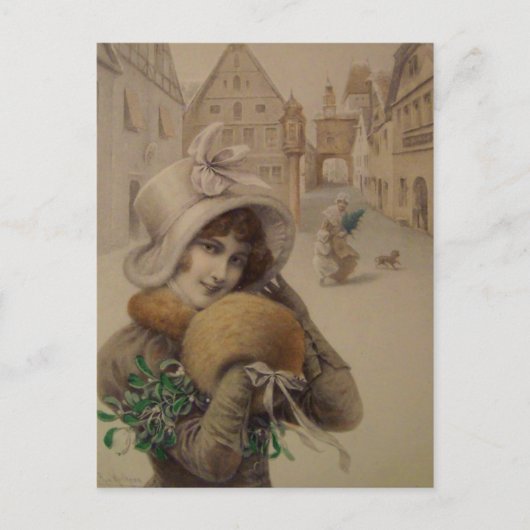 Weihnachtskarte Feiertagspostkarte (Vorderseite)