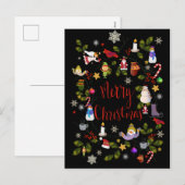 Weihnachtskarte Feiertagspostkarte (Vorne/Hinten)