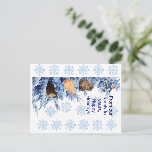 Weihnachtskarte Feiertagspostkarte (Stehend Vorderseite)