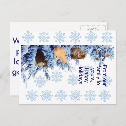 Weihnachtskarte Feiertagspostkarte (Vorne/Hinten)