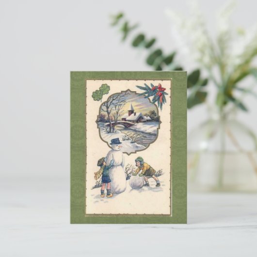 Weihnachtskarte Feiertagspostkarte (Stehend Vorderseite)