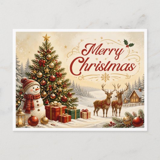 Weihnachtskarte Feiertagspostkarte (Vorderseite)