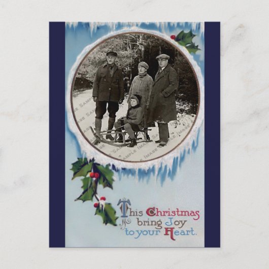 Weihnachtskarte Feiertagspostkarte (Vorderseite)