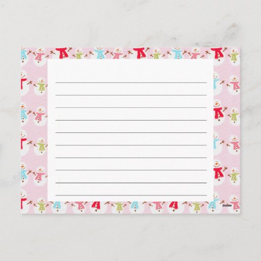 Weihnachtskarte Feiertagspostkarte (Rückseite)