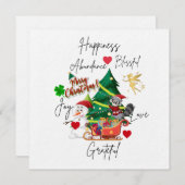 Weihnachtskarte | Festliche Feiertagsgrüße Einladung (Vorne/Hinten)