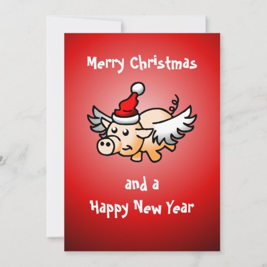 Weihnachtskarte fliegen feiertagskarte (Vorderseite)