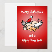 Weihnachtskarte fliegen feiertagskarte (Vorne/Hinten)