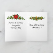 Weihnachtskarte - Florenz, Italien Karte (Innenseite)