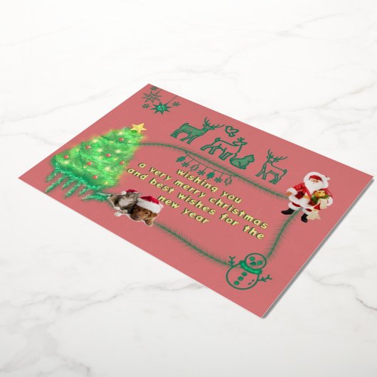 Weihnachtskarte Folien Feiertagskarte (Gedreht)