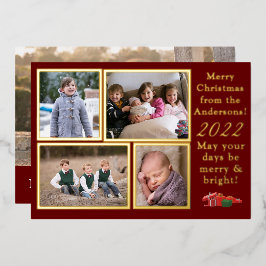 Weihnachtskarte Folien Feiertagskarte