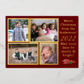 Weihnachtskarte Folien Feiertagskarte (Vorderseite)