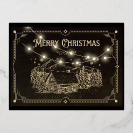 Weihnachtskarte Folien Feiertagspostkarte