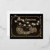 Weihnachtskarte Folien Feiertagspostkarte (Vorderseite/Rückseite)