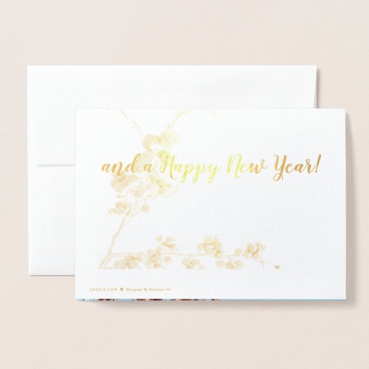 Weihnachtskarte Folienkarte (Rückseite mit Umschlag)