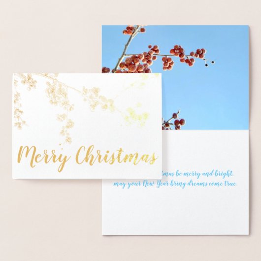 Weihnachtskarte Folienkarte (Anzeige)