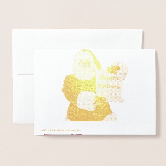 Weihnachtskarte Folienkarte (Rückseite mit Umschlag)