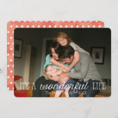 Weihnachtskarte Foto, ein wunderbares Leben Feiertagskarte (Vorne/Hinten)