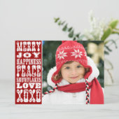 Weihnachtskarte Foto Feiertagskarte (Stehend Vorderseite)