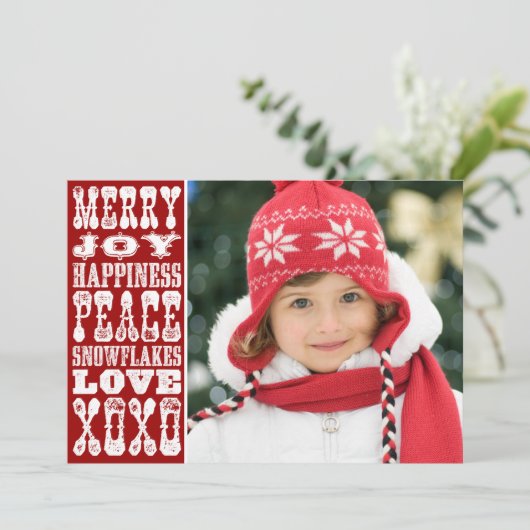 Weihnachtskarte Foto Feiertagskarte (Stehend Vorderseite)