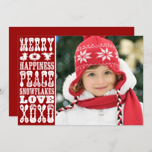 Weihnachtskarte Foto Feiertagskarte (Vorne/Hinten)