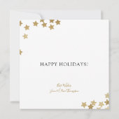 Weihnachtskarte Foto mit Golden Fallern Karte (Rückseite)