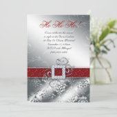 Weihnachtskarte Foto Santa Belt Glitzer Anzug Einladung (Stehend Vorderseite)