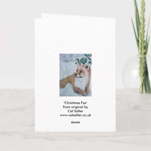 Weihnachtskarte - Fox Feiertagskarte (Rückseite)