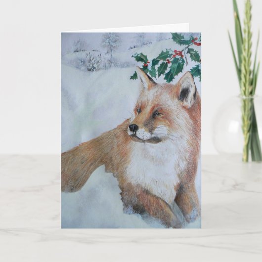Weihnachtskarte - Fox Feiertagskarte (Vorderseite)
