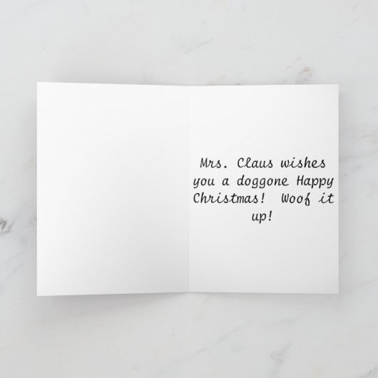 Weihnachtskarte Frau-Klaus Feiertagskarte (Innenseite)