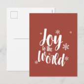 Weihnachtskarte 'Freude der Welt' Feiertagspostkarte (Vorne/Hinten)