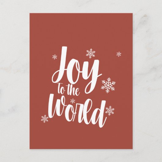 Weihnachtskarte 'Freude der Welt' Feiertagspostkarte (Vorderseite)